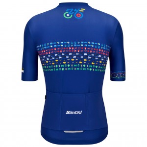 Herren Zurich 2024 Santini UCI Masters Weltmeister trikot-Blau