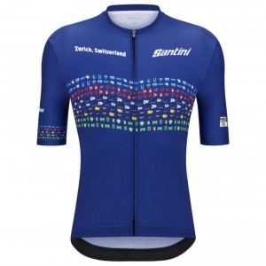 Herren Zurich 2024 Santini UCI Masters Weltmeister trikot-Blau