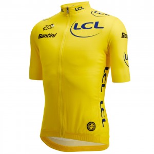 Herren Gelbes Trikot Tour de France 2024 Fan Linie