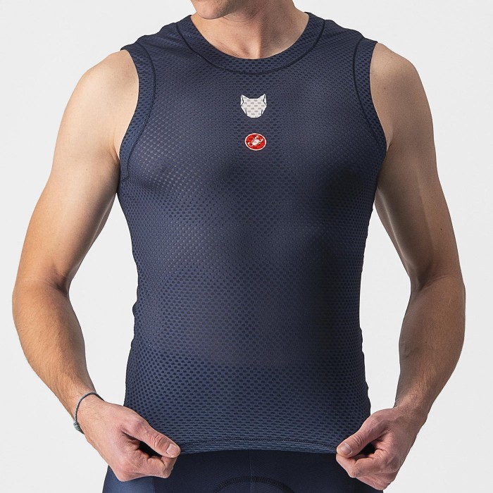 Herren Castelli Soudal Quick-Step 2024 Pro Mesh armellose trikot Herren Castelli Soudal Quick-Step 2024 Pro Mesh armellose trikot