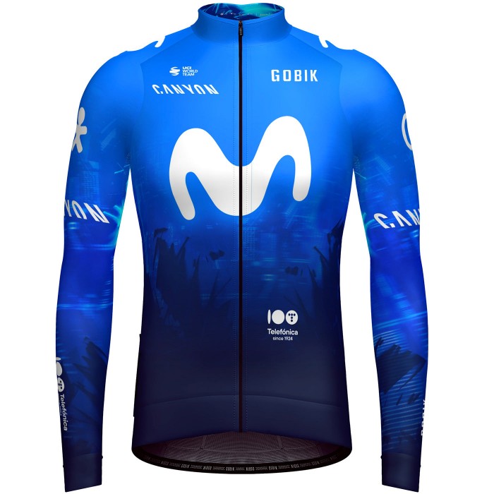 Herren Gobik Movistar 2024 Hyder langarm trikot