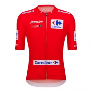 Herren Santini Vuelta Espana Rot trikot 2024 Herren Santini Vuelta Espana Rot trikot 2024