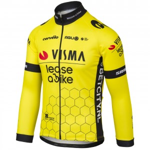 Herren Langärmeliges Trikot Agu Team Visma Lease a bike 2024
