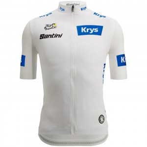 Herren Tour de France 2024 Weiss trikot Fan Line