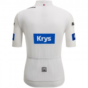 Herren Tour de France 2024 Weiss trikot Fan Line