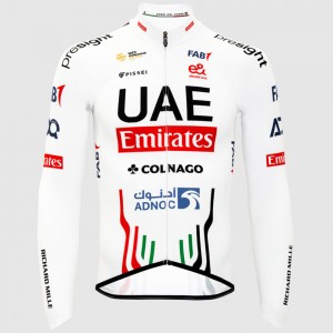 Herren Team UAE 2024 Primapelle langarmtrikot Herren Team UAE 2024 Primapelle langarmtrikot