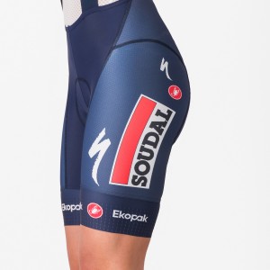 Damen Castelli Soudal Quick-Step 2025 Competizione 2 DT frau kurz tragerhose
