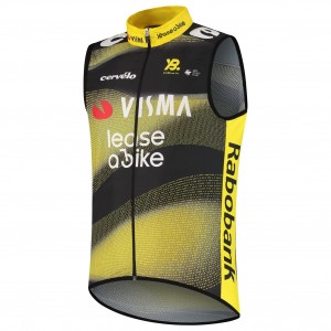 Herren Weste Team Visma Lease a bike 2025 Wind The Swarm-Tdf