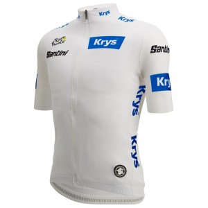 Herren Santini Weiß Tour de France 2025 Fan Linie trikot Herren Santini Weiß Tour de France 2025 Fan Linie trikot