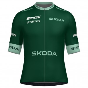 Herren Santini Vuelta Espana 2025 grun trikot