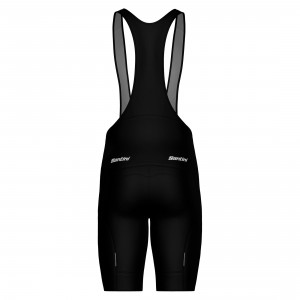 Herren Santini Squadra Corse 2025 tragerhose-Schwarz Herren Santini Squadra Corse 2025 tragerhose-Schwarz
