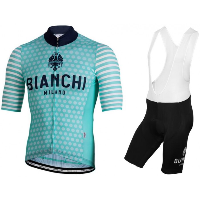 BIANCHI MILANO Davoli Fahrradbekleidung Radtrikot Satz Kurzarm+Kurz Trägerhose 3JLXE