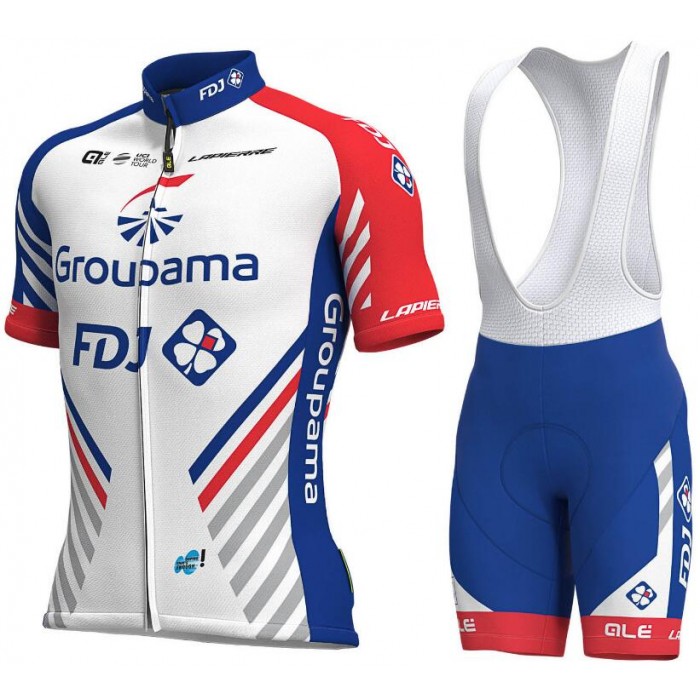 2019 Groupama FDJ Fahrradbekleidung Radtrikot Satz Kurzarm+Kurz Trägerhose HN7FQ 2019 Groupama FDJ Fahrradbekleidung Radtrikot Satz Kurzarm+Kurz Trägerhose HN7FQ