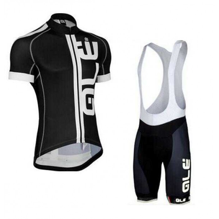 2015 ALE Fahrradbekleidung Radteamtrikot Kurzarm+Kurz Radhose Kaufen Schwarz 1 HP5AR