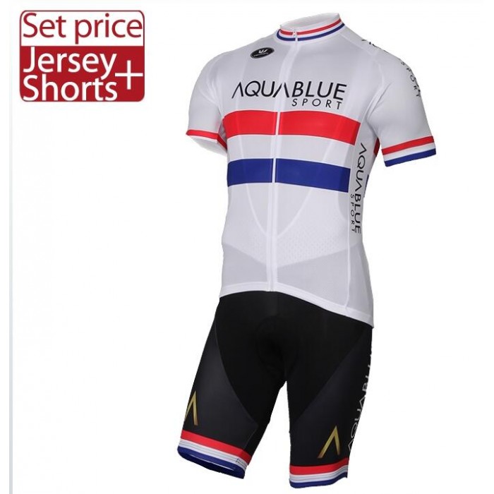 2017 Auqa blue Fahrradbekleidung Radteamtrikot Kurzarm+Kurz Radhose Kaufen weiß 3ZEBF 2017 Auqa blue Fahrradbekleidung Radteamtrikot Kurzarm+Kurz Radhose Kaufen weiß 3ZEBF