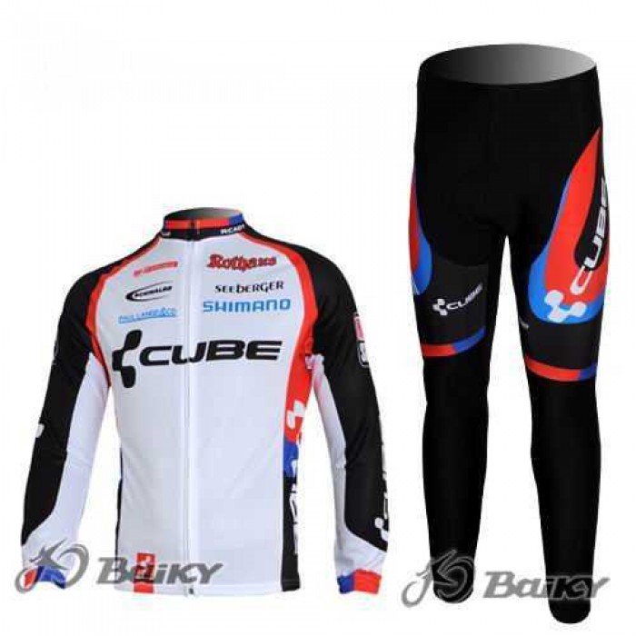 Cube Fintro Fahrradtrikot Radbekleidung Langarm+Lang Fahrradhose weiß Schwarz 0XWZP Cube Fintro Fahrradtrikot Radbekleidung Langarm+Lang Fahrradhose weiß Schwarz 0XWZP
