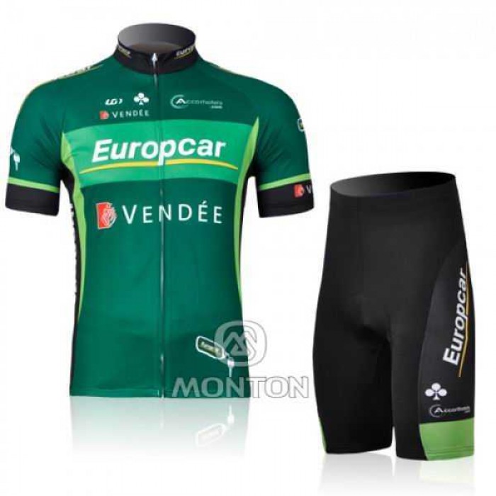 Europcar Pro Team Vendee Radbekleidung Radtrikot Kurzarm und Fahrradhosen Kurz grün 4B9YX Europcar Pro Team Vendee Radbekleidung Radtrikot Kurzarm und Fahrradhosen Kurz grün 4B9YX