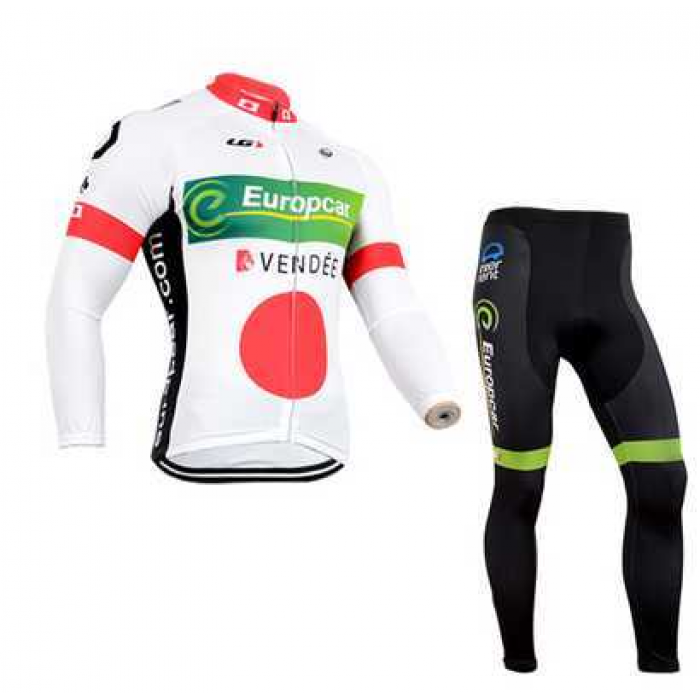 Europcar 2014 Fahrradbekleidung Radtrikot Satz Langarm und Lange Radhose Schwarz weiß Rot grün ZXH51 Europcar 2014 Fahrradbekleidung Radtrikot Satz Langarm und Lange Radhose Schwarz weiß Rot grün ZXH51