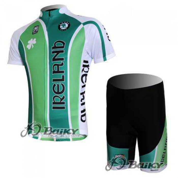 Irlanda Pro Team Radbekleidung Radtrikot Kurzarm und Fahrradhosen Kurz grün WXKO1 Irlanda Pro Team Radbekleidung Radtrikot Kurzarm und Fahrradhosen Kurz grün WXKO1