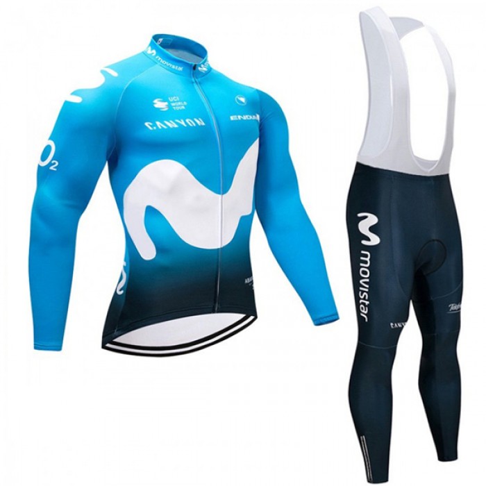 2018 Movistar Team Fahrradbekleidung Radtrikot Langarm+Lang Trägerhose 7E2YI 2018 Movistar Team Fahrradbekleidung Radtrikot Langarm+Lang Trägerhose 7E2YI