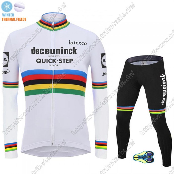 Winter Thermal Fleece Deceuninck quick step 2021 UCI World Champion Fahrradbekleidung Radtrikot Langarm+Lang Trägerhose LNIEX Winter Thermal Fleece Deceuninck quick step 2021 UCI World Champion Fahrradbekleidung Radtrikot Langarm+Lang Trägerhose LNIEX