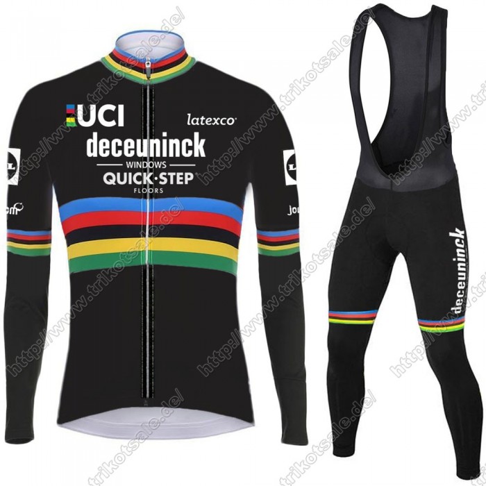 Deceuninck quick step 2021 UCI World Champion Fahrradbekleidung Radtrikot Langarm+Lang Trägerhose JCHYC Deceuninck quick step 2021 UCI World Champion Fahrradbekleidung Radtrikot Langarm+Lang Trägerhose JCHYC