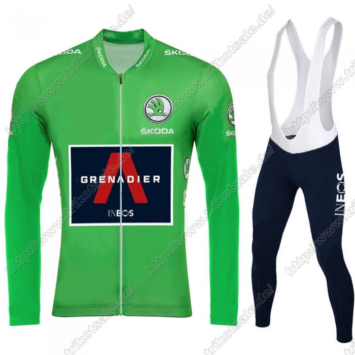 Team INEOS Grenadier Tour De France 2021 Herren Fahrradbekleidung Radtrikot Langarm+Lang Trägerhose Green ULOKX Team INEOS Grenadier Tour De France 2021 Herren Fahrradbekleidung Radtrikot Langarm+Lang Trägerhose Green ULOKX