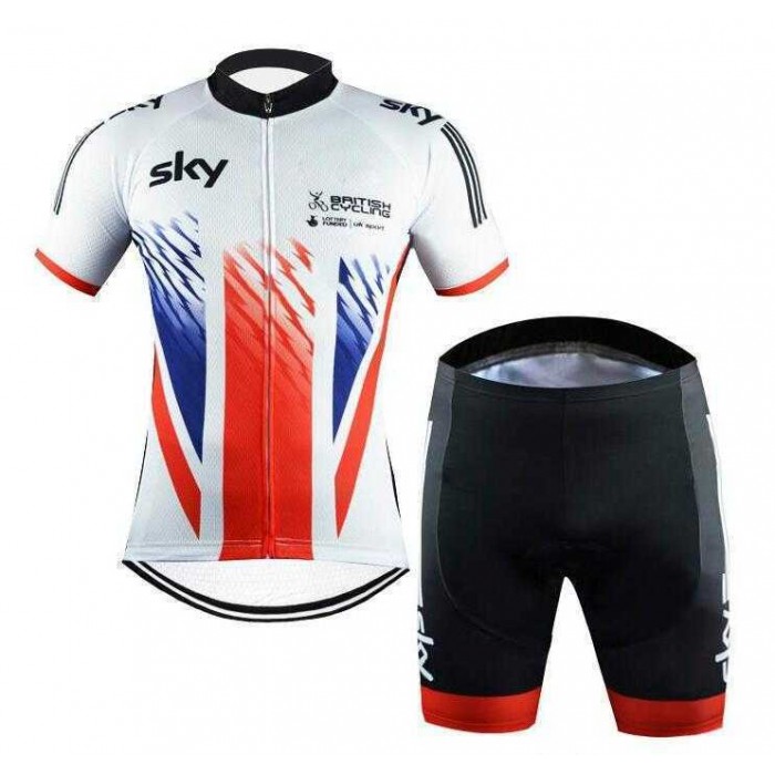 2016 SKY British Set Radbekleidung Radtrikot Kurzarm und Fahrradhosen Kurz Schwarz Rot weiß TH48N 2016 SKY British Set Radbekleidung Radtrikot Kurzarm und Fahrradhosen Kurz Schwarz Rot weiß TH48N