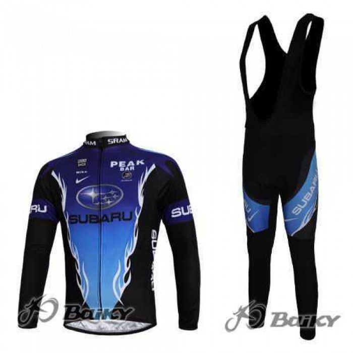Subaru Peak Bar Teams Fahrradbekleidung Radteamtrikot Langarm+Lang Trägerhose Schwarz blau 00P2X Subaru Peak Bar Teams Fahrradbekleidung Radteamtrikot Langarm+Lang Trägerhose Schwarz blau 00P2X
