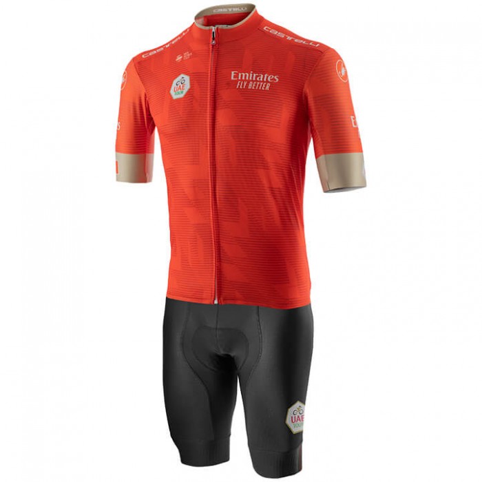 UAE Tour 2020 Fahrradbekleidung Kurzamtrikot+kurze Radhose Orange UAE Tour 2020 Fahrradbekleidung Kurzamtrikot+kurze Radhose Orange