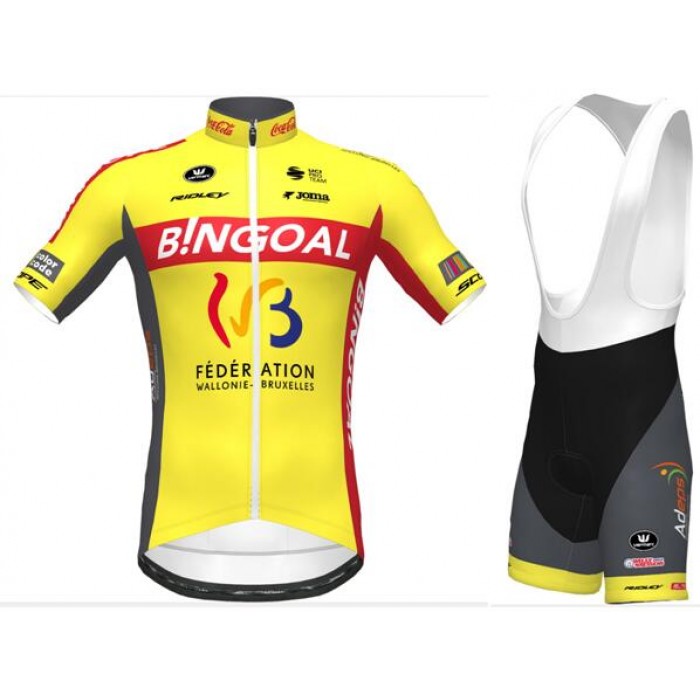 WALLONIE-BRUXELLES 2020 Fahrradbekleidung Radtrikot kurzarm+Trägerhose kurz WALLONIE-BRUXELLES 2020 Fahrradbekleidung Radtrikot kurzarm+Trägerhose kurz