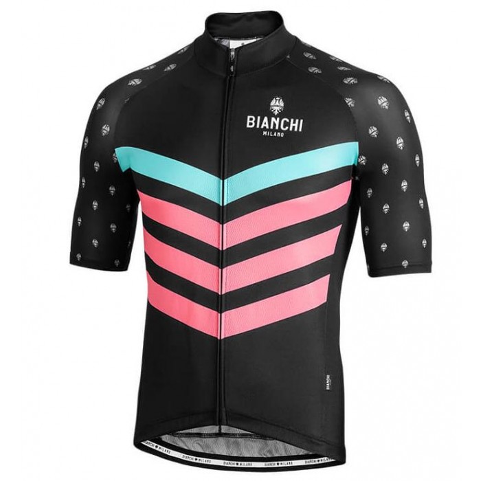 BIANCHI MILANO Nicandro Black Fahrradbekleidung Radtrikot 098PQ