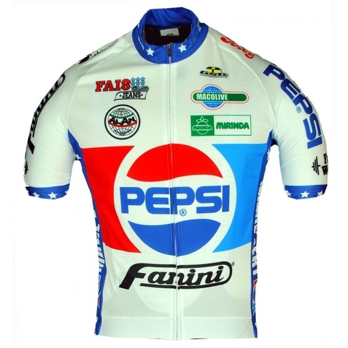 Retro Fanini Pepsi Cola 1988 Fahrradbekleidung Radtrikot 46UIS Retro Fanini Pepsi Cola 1988 Fahrradbekleidung Radtrikot 46UIS