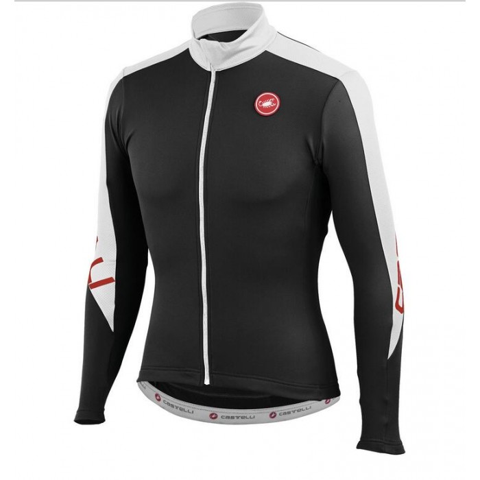 2016 Castelli Klassiek Thermo Fahrradbekleidung Radtrikot Langarmen Schwarz weiß IPI0N 2016 Castelli Klassiek Thermo Fahrradbekleidung Radtrikot Langarmen Schwarz weiß IPI0N