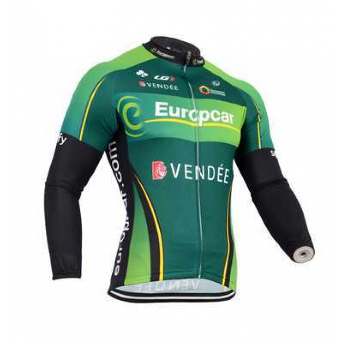 2014 Europcar Fahrradbekleidung Radtrikot Langarm grün Schwarz 1GBMH 2014 Europcar Fahrradbekleidung Radtrikot Langarm grün Schwarz 1GBMH