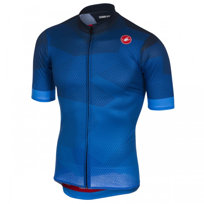Castelli Flusso blau Fahrradbekleidung Radtrikot GQN43 Castelli Flusso blau Fahrradbekleidung Radtrikot GQN43