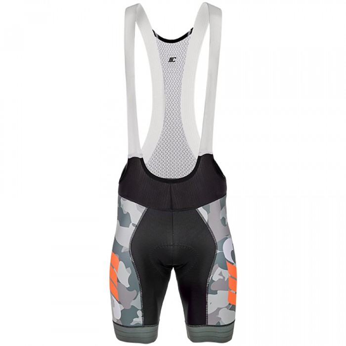 Cipollini Prestige Camo Grijs oranje Kurz Trägerhose 871PT
