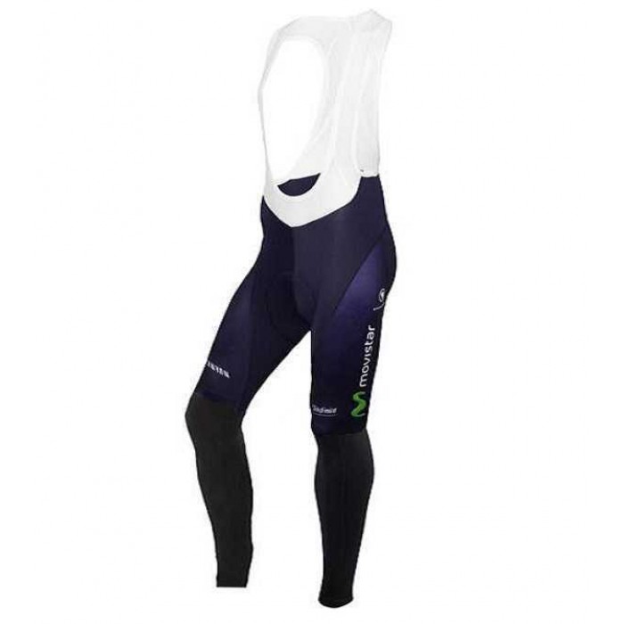 2016 Movistar Lange Trägerhose vliezen blau weiß H3B6M 2016 Movistar Lange Trägerhose vliezen blau weiß H3B6M