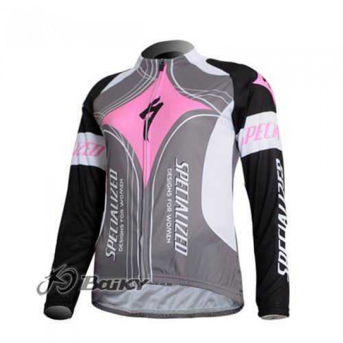 Specialized Pro Team S-Works Radtrikot Langarm roze grigio dame 5FVI6 Specialized Pro Team S-Works Radtrikot Langarm roze grigio dame 5FVI6