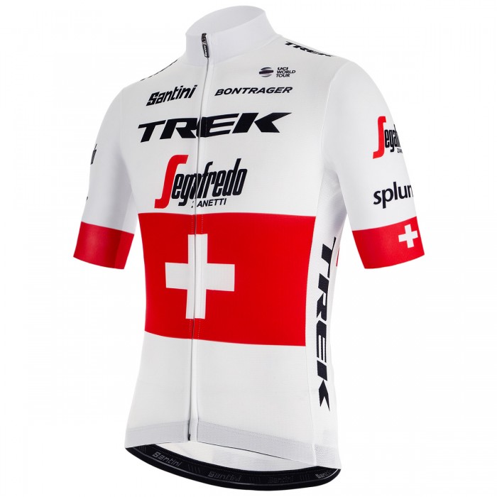 Trek Segafredo 2019 Swiss Champion Fahrradbekleidung Radtrikot 7DWO9