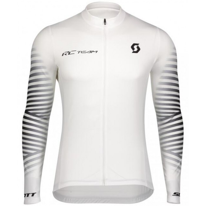 2020 SCOTT RC TEAM 10 Radtrikot langarm Weiß 2020 SCOTT RC TEAM 10 Radtrikot langarm Weiß