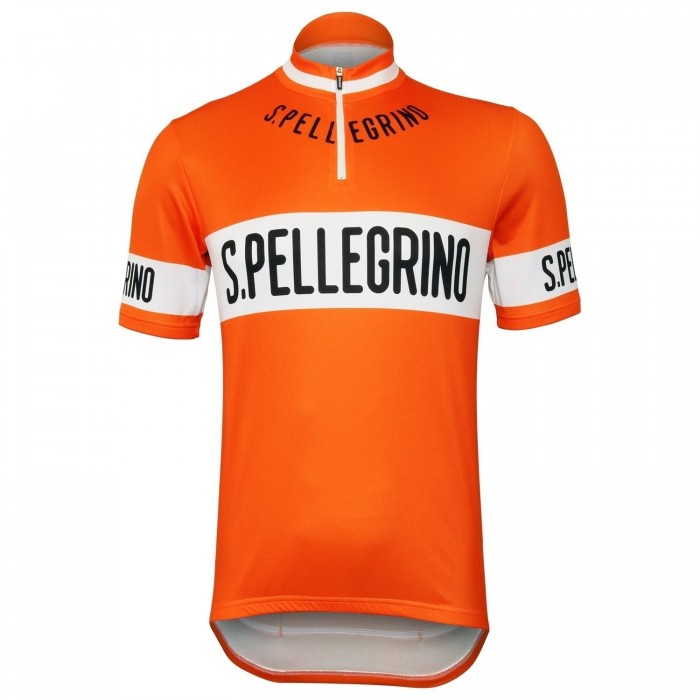 San Pellegrino 1976 Retro Orange Fahrradbekleidung Radtrikot Y6LMU San Pellegrino 1976 Retro Orange Fahrradbekleidung Radtrikot Y6LMU