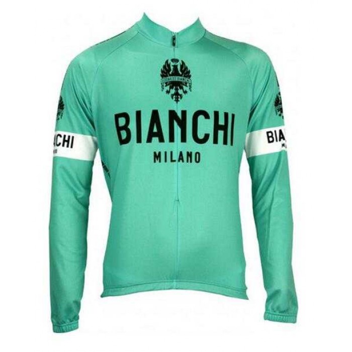 2016 BIANCHI-MILANO Fahrradbekleidung Radtrikot Langarmen blau Q9FEM