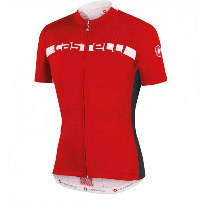2016 Castelli Prologo 4.0 Fahrradbekleidung Radtrikot Rot SAUWR