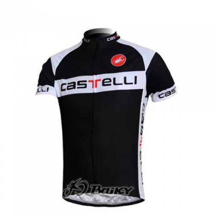 Castelli Pro Team Fahrradtrikot Radsport Schwarz weiß LCYZH Castelli Pro Team Fahrradtrikot Radsport Schwarz weiß LCYZH