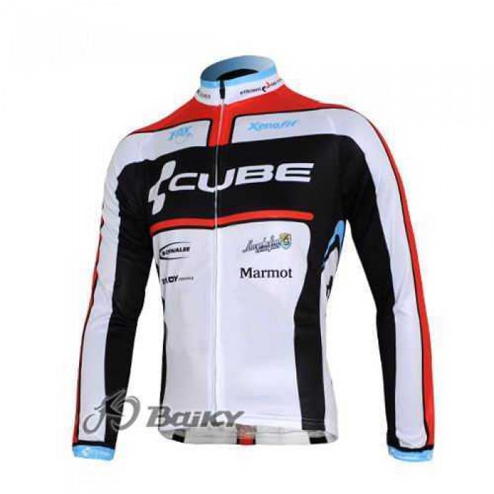 Cube Fintro Pro Team Radtrikot Langarm weiß Schwarz Rot YUCYH Cube Fintro Pro Team Radtrikot Langarm weiß Schwarz Rot YUCYH