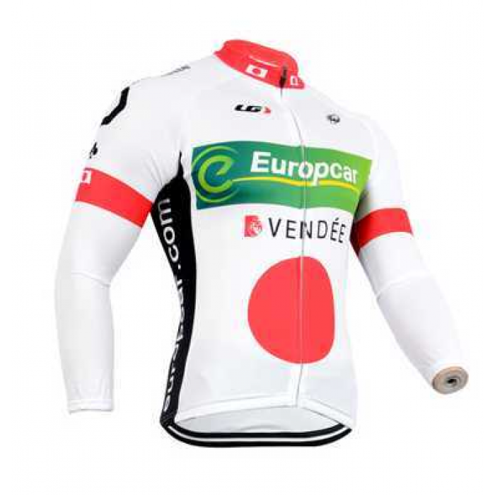 Europcar 2014 Fahrradbekleidung Radtrikot Langarm Schwarz weiß Rot grün VIA0B Europcar 2014 Fahrradbekleidung Radtrikot Langarm Schwarz weiß Rot grün VIA0B