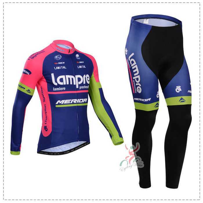 Lampre Merida 2014 Fahrradbekleidung Set Langarmtrikot+Lange Radhose LSYSD Lampre Merida 2014 Fahrradbekleidung Set Langarmtrikot+Lange Radhose LSYSD