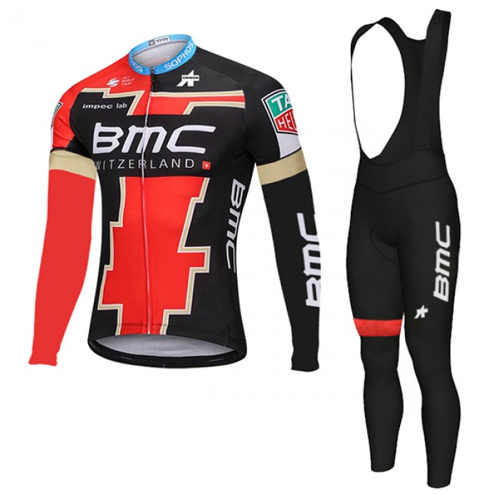 BMC 2018 Fahrradbekleidung Set Langarmtrikot+Lange Trägerhose U4AOX BMC 2018 Fahrradbekleidung Set Langarmtrikot+Lange Trägerhose U4AOX