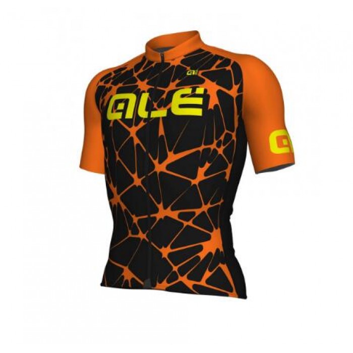 ALE SOLID Cracle orange Fahrradbekleidung Radtrikot TAW7M ALE SOLID Cracle orange Fahrradbekleidung Radtrikot TAW7M